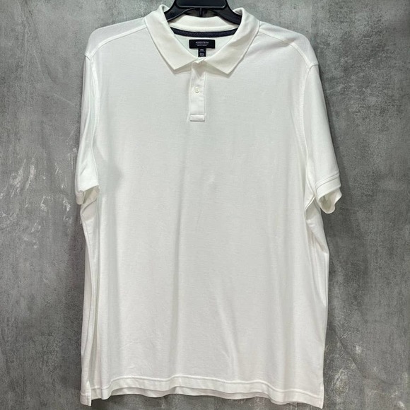 Nordstrom Men's White Short-Sleeve Polo Shirt SZ 2XL - Picture 1 of 5